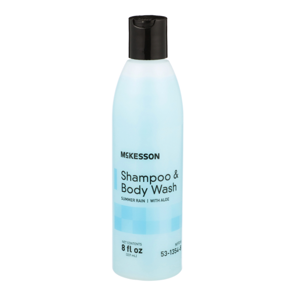 Shampoo and Body Wash McKesson 8 oz. Flip Top Bottle Summer Rain Scent