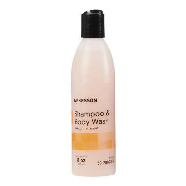 Shampoo and Body Wash McKesson 8 oz. Flip Top Bottle Apricot Scent