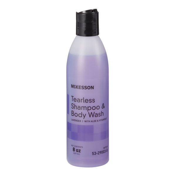 Tearless Shampoo and Body Wash McKesson 8 oz. Flip Top Bottle Lavender Scent