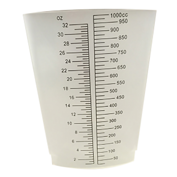 Graduated Container Triangular Polyethylene 1,000 mL (32 oz.)