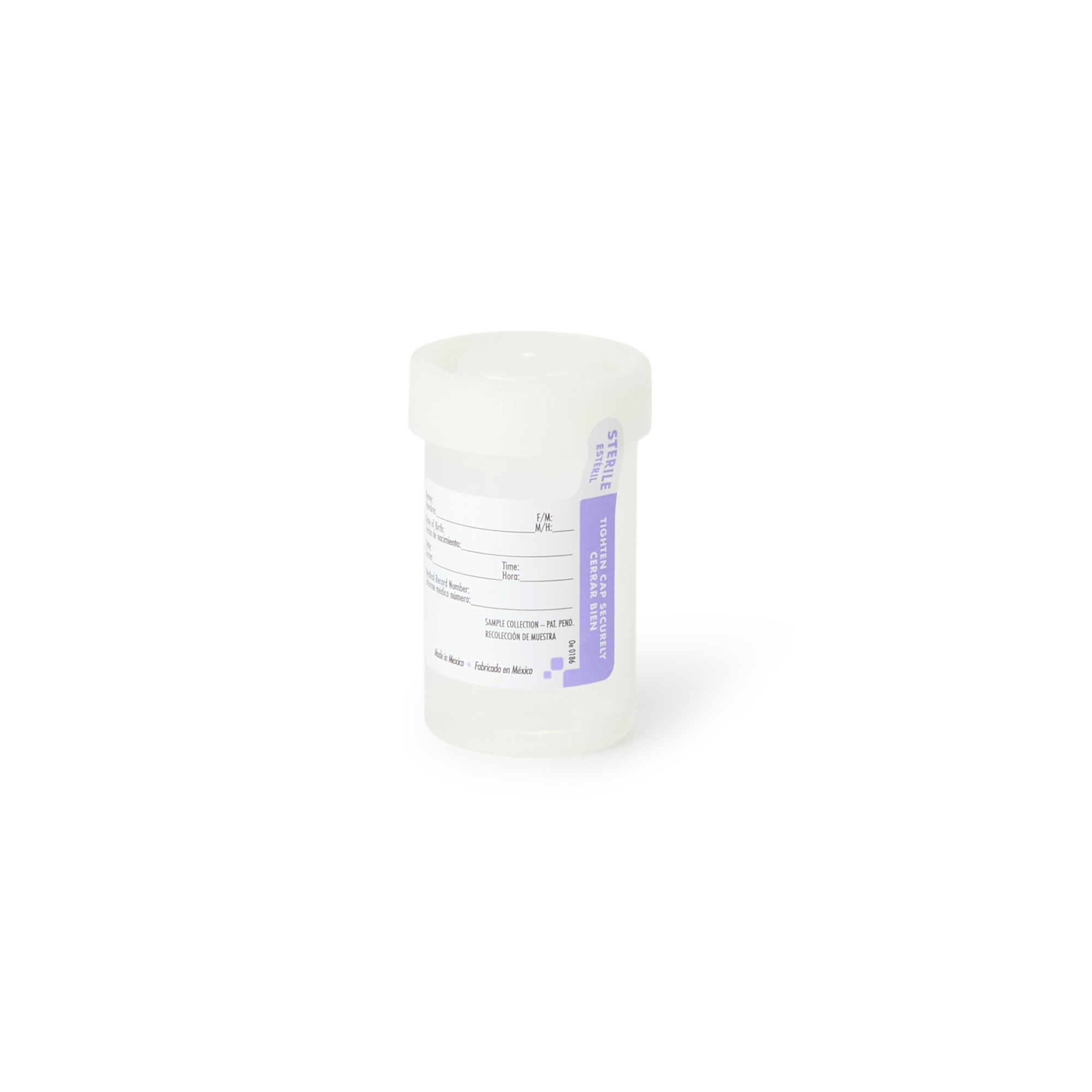 Urine Specimen Container Tite-Rite™ 53 mm Opening 90 mL (3 oz.) Screw Cap Patient Information Sterile