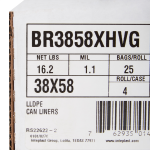 Trash Bag McKesson 60 gal. 1.1 mil 38 X 58 Inch Gray Extra Heavy Plus Duty Star Seal Bottom Coreless Roll