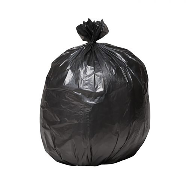 Trash Bag Strongman 45 gal. 1.5 mil 40 X 46 Inch Black Star Seal Bottom Coreless Roll