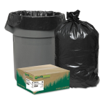 Trash Bag Earthsense® 45 gal. 2 mil 40 X 46 Inch Black Heavy Duty Star Seal Bottom Coreless Roll