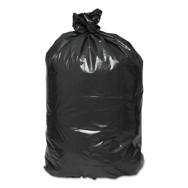 Trash Bag Earthsense® 45 gal. 2 mil 40 X 46 Inch Black Heavy Duty Star Seal Bottom Coreless Roll