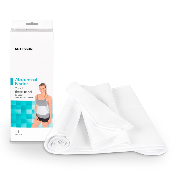 Abdominal Binder McKesson Small / Medium Hook and Loop Closure 30 to 45 Inch Waist Circumference 9 Inch Height Adult