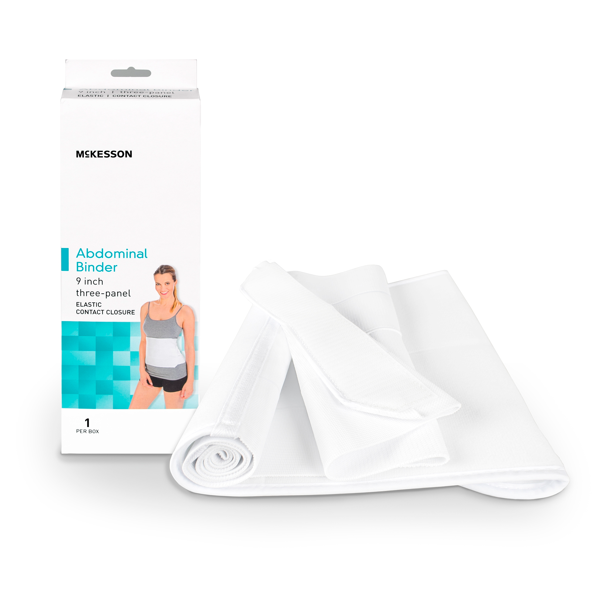 Abdominal Binder McKesson Large / X-Large Hook and Loop Closure 62 to 74 Inch Waist Circumference 9 Inch Height Adult