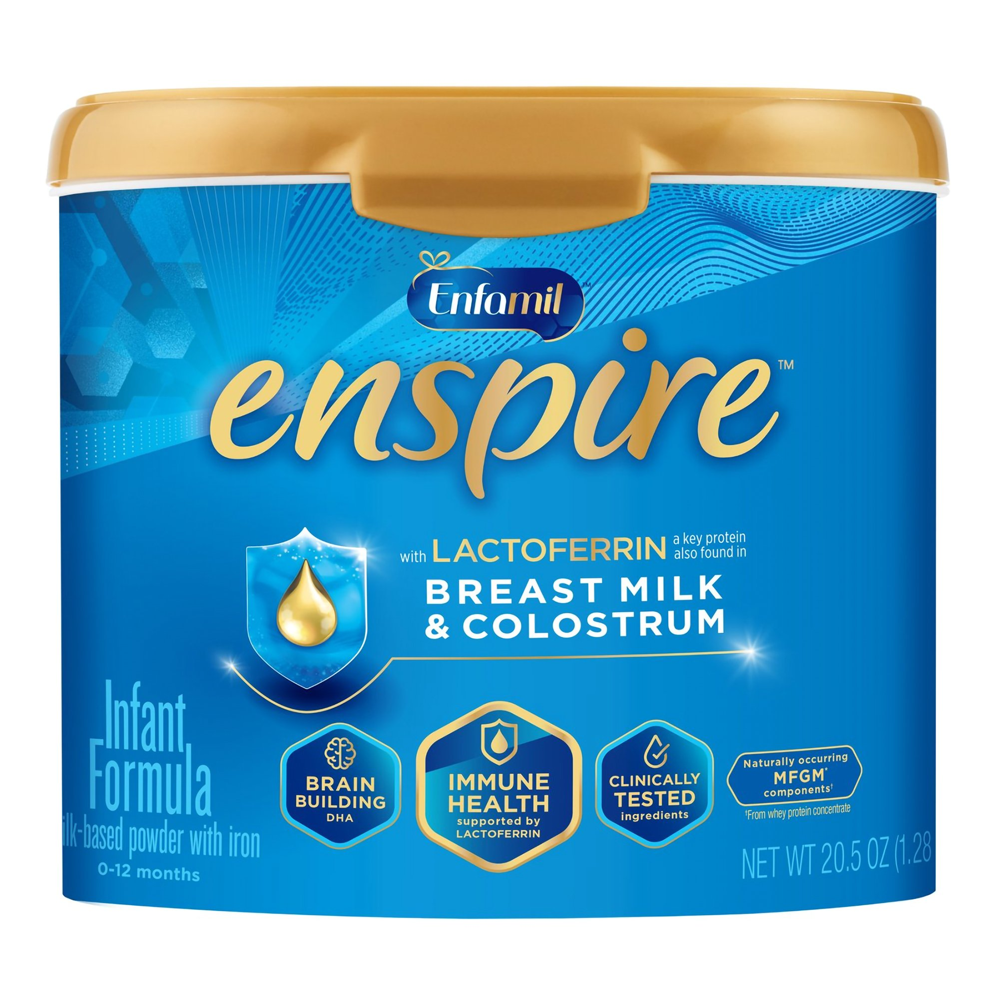Infant Formula Enfamil® Enspire™ Unflavored 20.5 oz. Canister Powder Milk-Based