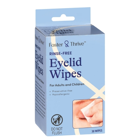 Eyelid Cleanser Foster & Thrive™ 30 per Box Wipe