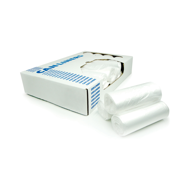 Trash Bag Heritage™ 33 gal. 0.65 mil 33 X 39 Inch Clear Heavy Duty Star Seal Bottom Flat Pack