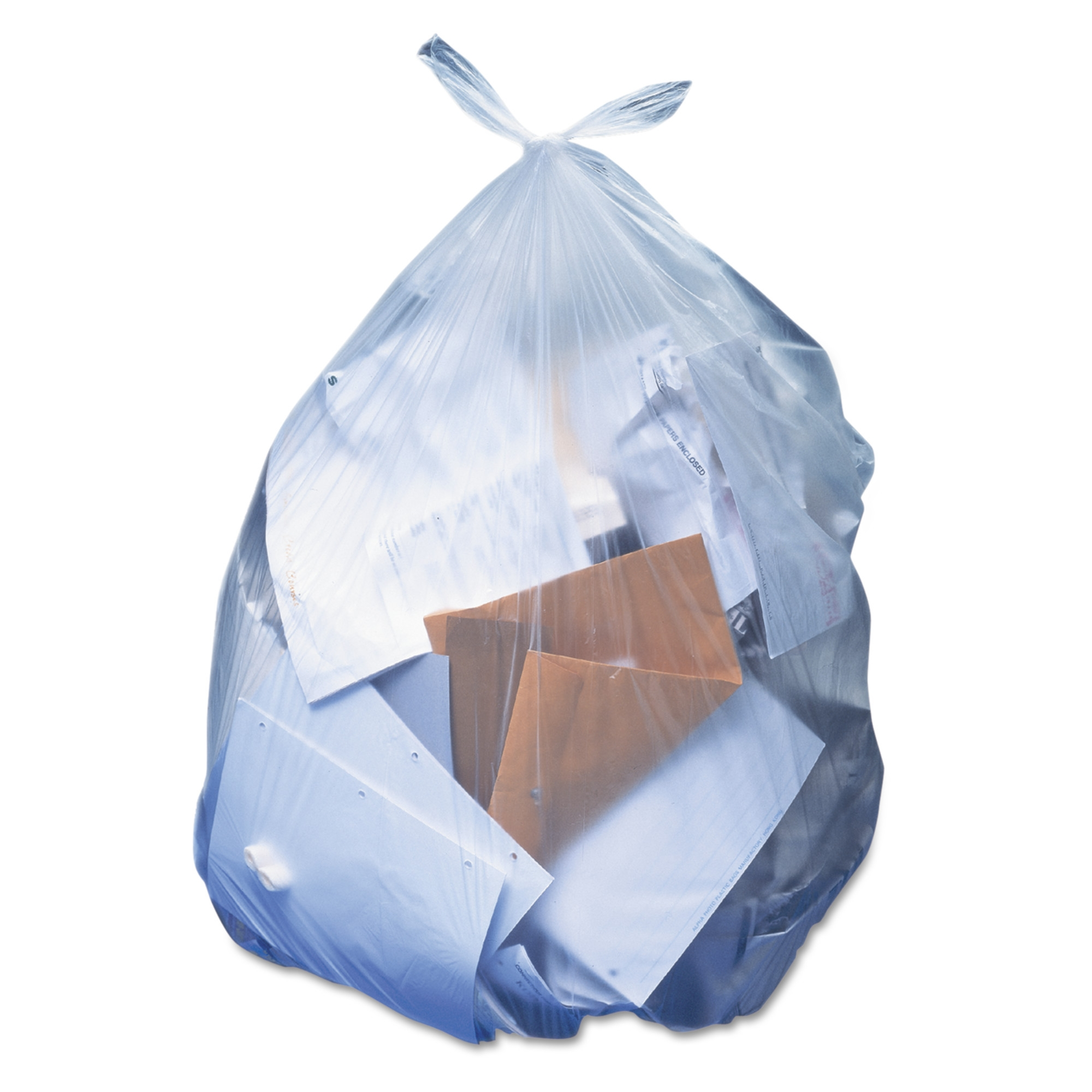 Trash Bag Heritage™ 60 gal. 1.1 mil 38 X 58 Inch Clear Super Heavy Duty Star Seal Bottom Flat Pack