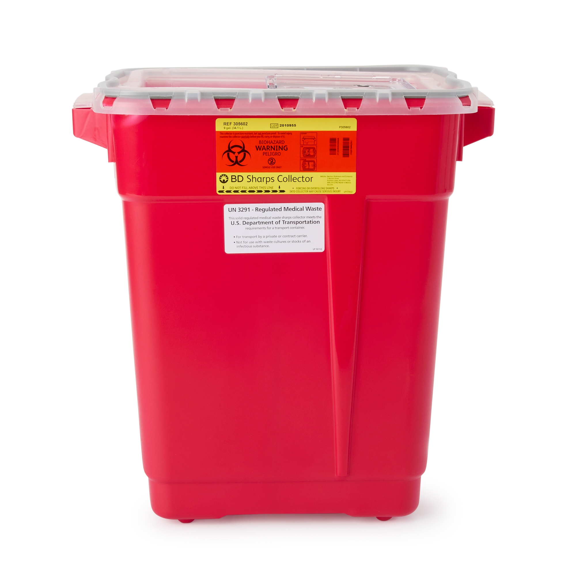 Sharps Container BD™ Red Base 18-1/2 X 17-3/4 X 11-3/4 Inch Vertical Entry 9 Gallon Sharps Container BD™ Red Base 18-1/2 X 17-3/4 X 11-3/4 Inch Vertical Entry 9 Gallon