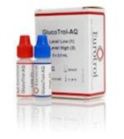 Diabetes Management Test Control Set GlucoTrol-AQ Blood Glucose Test Low Level / High Level 2 mL