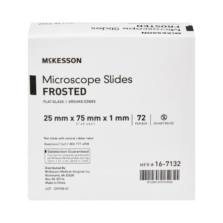 Microscope Slide McKesson 1 X 3 Inch X 1 mm Frosted End