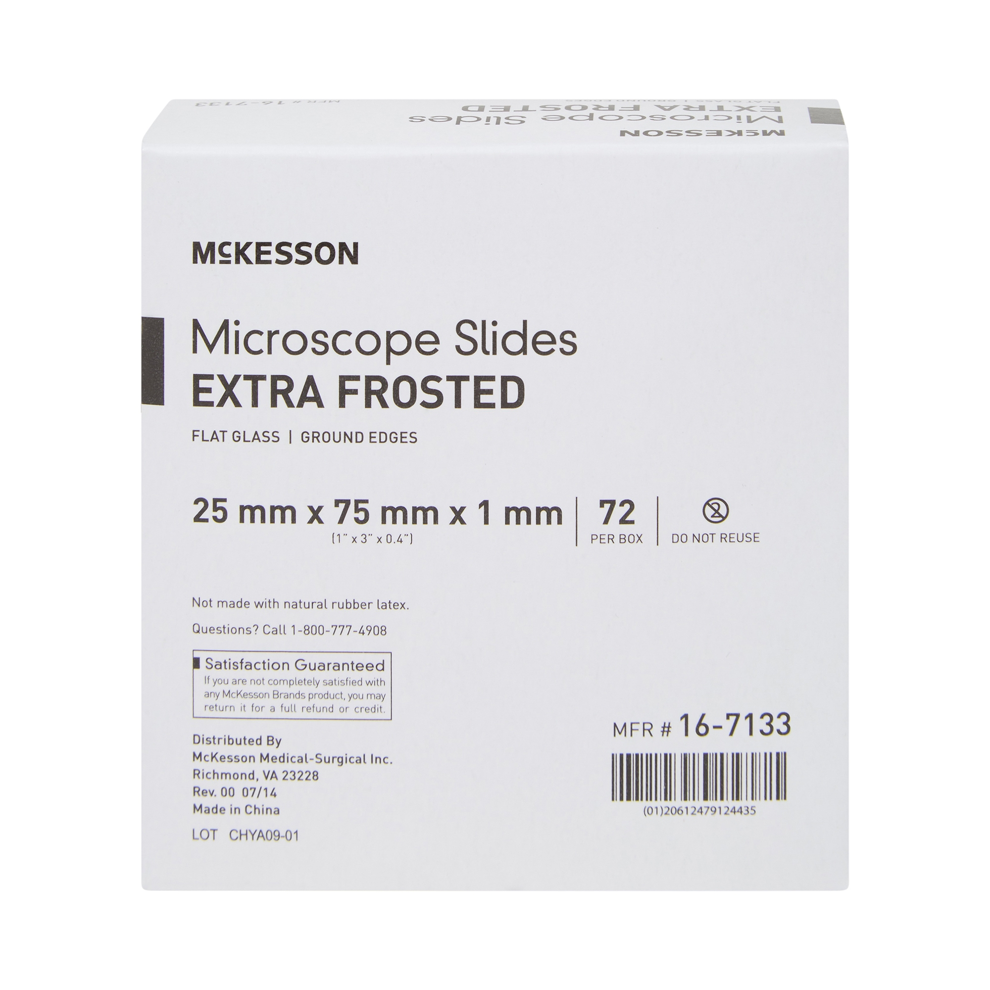 Microscope Slide McKesson 1 X 3 Inch X 1 mm Extra-Frosted End