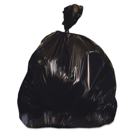 Trash Bag Heritage™ 60 gal. 1.25 mil 38 X 58 Inch Black Super Heavy Duty Star Seal Bottom Flat Pack
