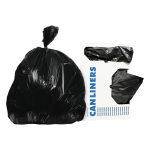 Trash Bag Heritage™ 60 gal. 1.25 mil 38 X 58 Inch Black Super Heavy Duty Star Seal Bottom Flat Pack