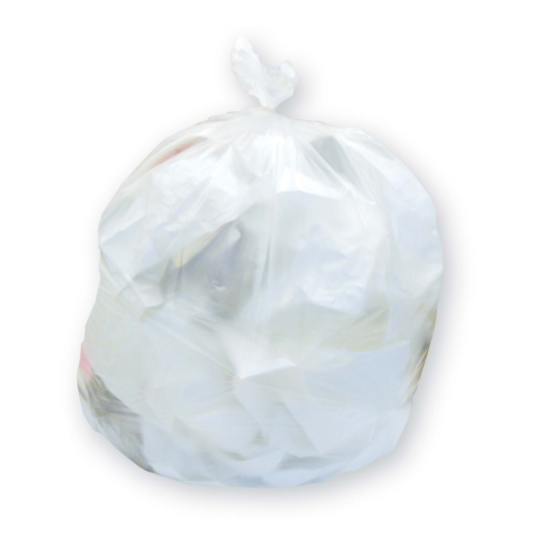 Trash Bag Heritage™ 33 gal. 0.90 mil 33 X 39 Inch White Super Tuf Star Seal Bottom Flat Pack