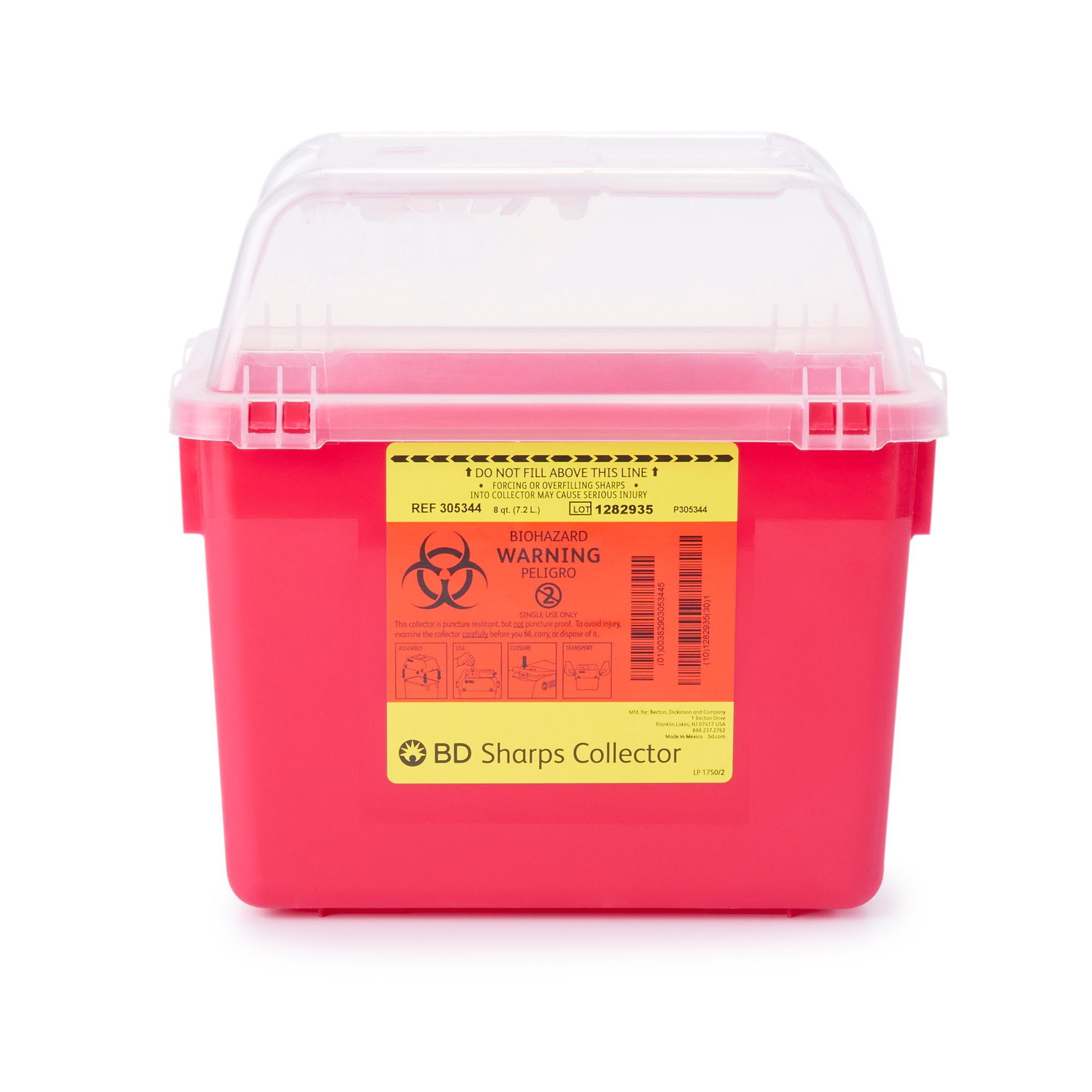 Sharps Container BD™ Red Base 26 X 29 X 17 cm Vertical Entry 2 Gallon Sharps Container BD™ Red Base 26 X 29 X 17 cm Vertical Entry 2 Gallon