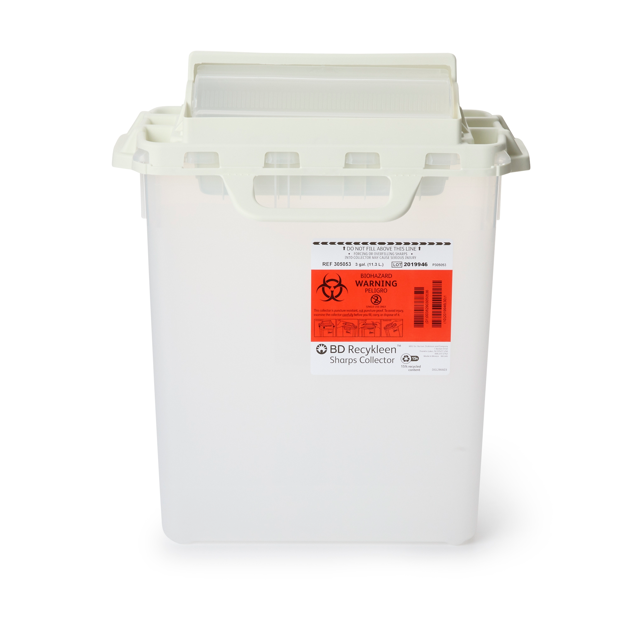 Sharps Container Recykleen™ Pearl Base 15-3/4 H X 13-1/2 W X 6 D Inch Horizontal Entry 3 Gallon Sharps Container Recykleen™ Pearl Base 15-3/4 H X 13-1/2 W X 6 D Inch Horizontal Entry 3 Gallon