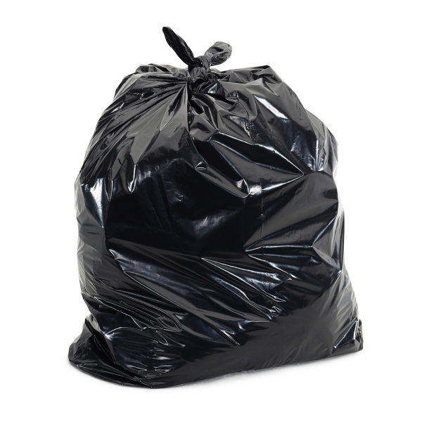 Trash Bag Colonial Bag 33 gal. 16 Mic. 33 X 40 Inch Black Extra Heavy Duty X-Seal Bottom Coreless Roll