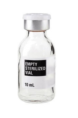 Sterile Empty Vial (SEV) Borosilicate Glass 10 mL Stopper Cap