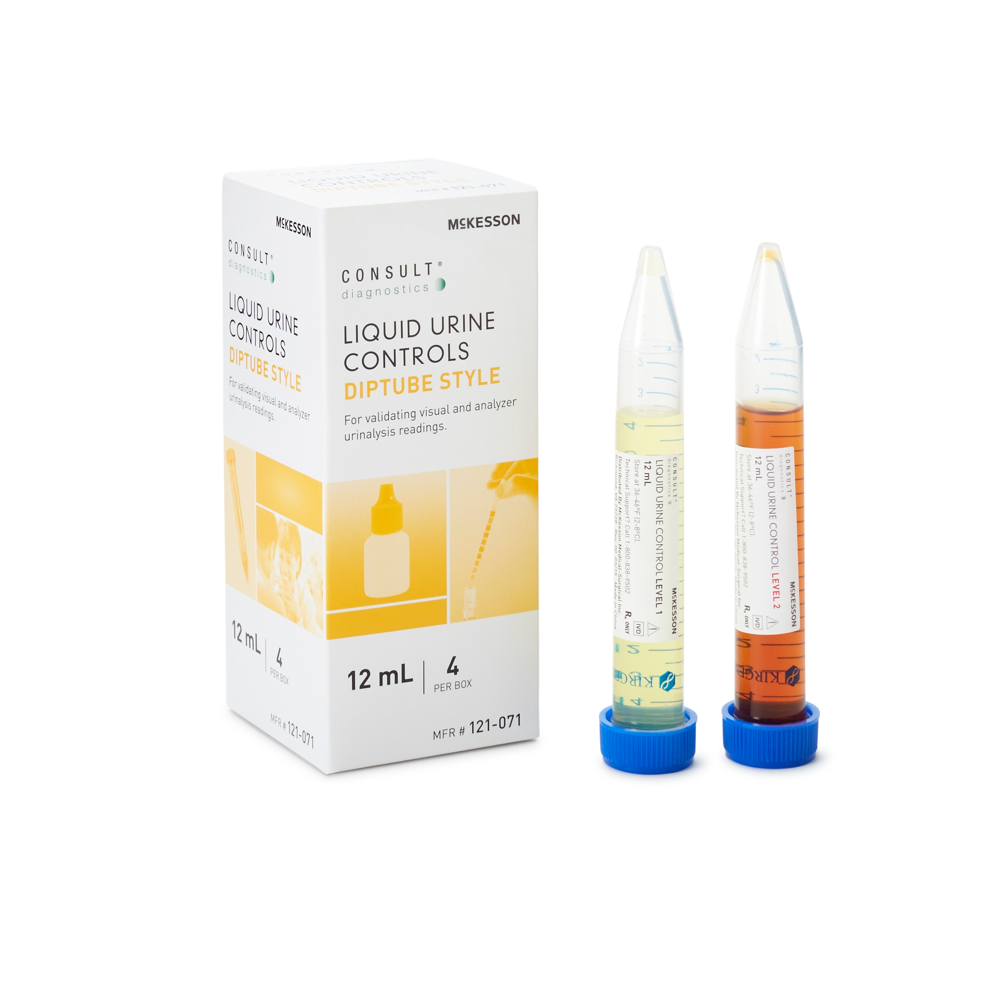 Urine Chemistry Control Set McKesson Consult™ Analyte Testing Positive Level / Negative Level 2 X 12 mL