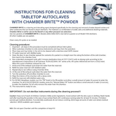 Autoclave Chamber Cleaner Chamber Brite