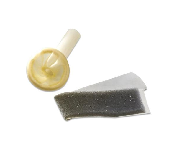 Cardinal Health Uri-Drain Male External Catheters, 33 mm, Latex, Adhesive Strap, Large, Non-Sterile, One Piece, Single Patient Use