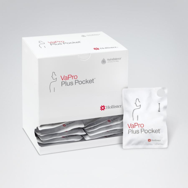Hollister VaPro Plus Pocket Hydrophilic Intermittent Catheters, Adult, Male, 16 In. 8 Fr., Straight Tip, Hydrophilic Coated PVC, Disposable, Sterile, Latex- Free