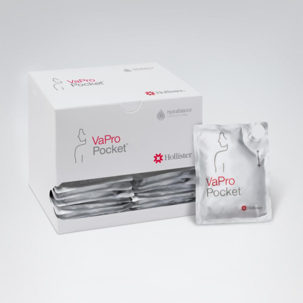 VaPro Pocket No Touch Intermittent Catheters, 14 Fr., 16 Inch Length, Hydrophilic Coated PVC, Straight Tip, Without Collection Bag