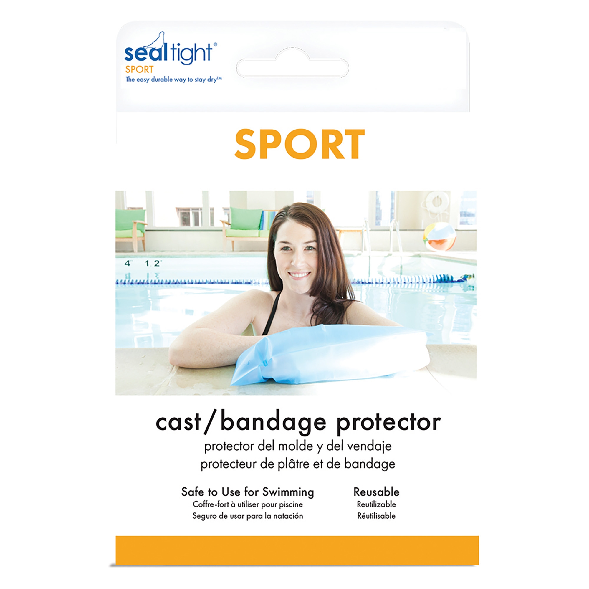 Arm Cast Cover SEAL-TIGHT® Sport Short Thermoplastic Elastomer 21 Inch Length
