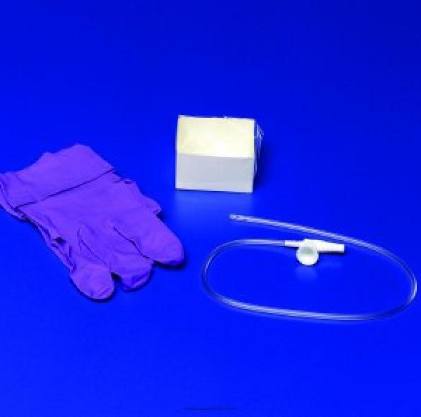 Argyle Suction Catheter Kit, 14 Fr., Hard Tray, Gloves, Suction Cup and Chimney Valve