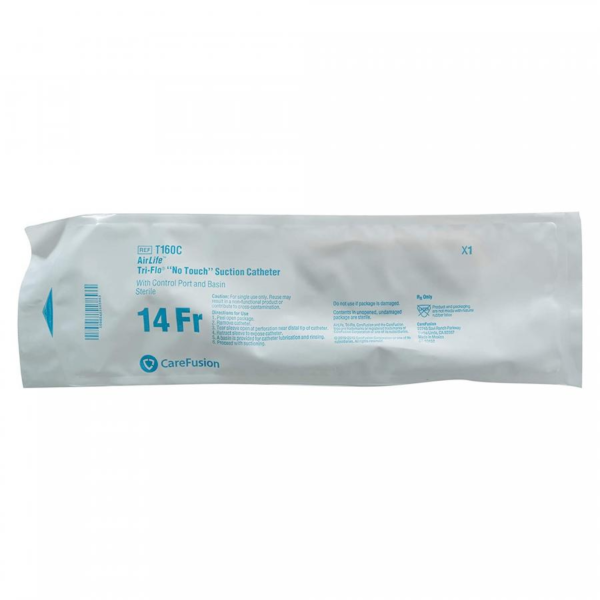Vyaire Medical Tri-Flo No Touch Suction Catheter Kit, Non-Sterile, 14 FR.