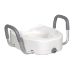 Raised Toilet Seat with Arms drive™ Premium 5 Inch Height Elongated 300 lbs. Weight Capacity