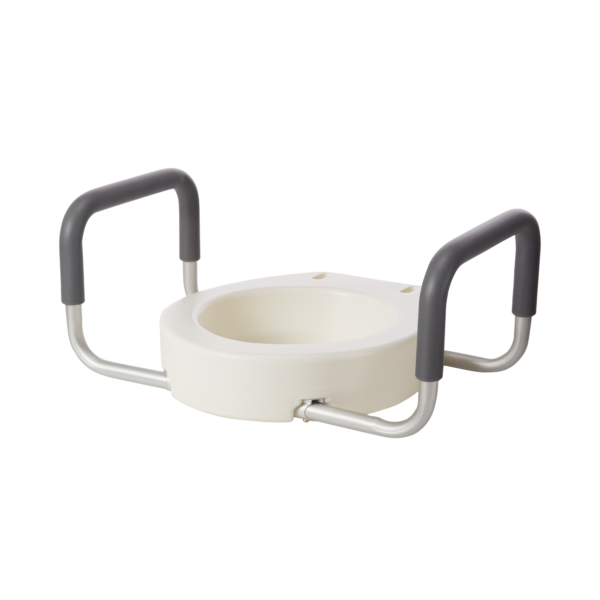 Raised Toilet Seat with Arms drive™ Premium 3-1/2 Inch Height Standard Round 300 lbs. Weight Capacity
