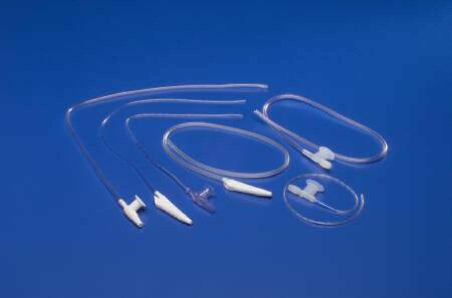 Cardinal Health Argyle Suction Catheters, 21 Inch Length, PVC, 14 Fr., Sterile, Whistle Tip Type, Looped Type, Disposable, Chimney Valve Vent