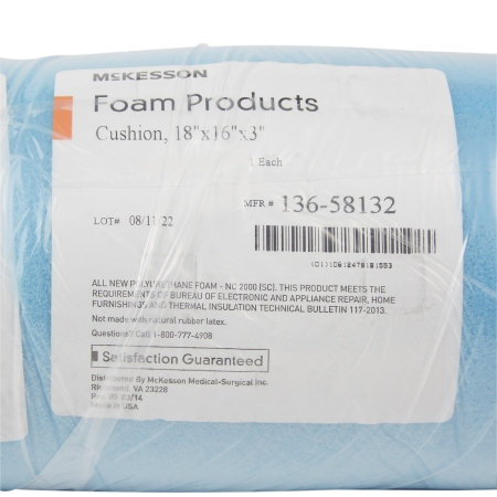 Seat Cushion McKesson 18 W X 16 L X 3 D Inch Convoluted Foam