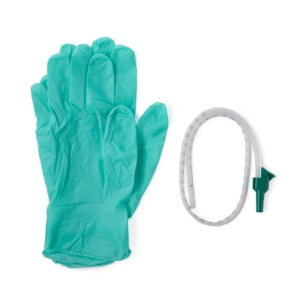 Medline Suction Catheter Kit, 14 Fr. Suction Catheter with Valve, Open End/Whistle Tip Catheter, Latex-Free, Sterile,