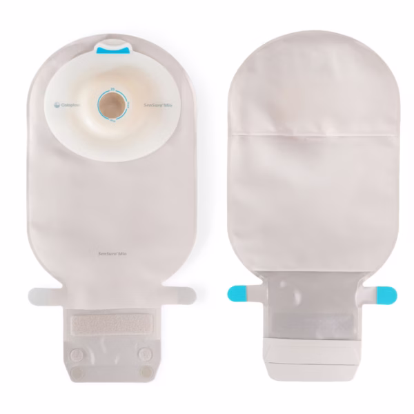 Ostomy Pouch SenSura® Mio Convex One-Piece System 11 Inch Length, Maxi Convex Light, Pre-Cut 1 Inch Stoma Drainable