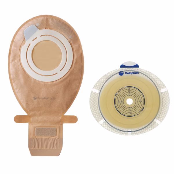 Ostomy Pouch SenSura® Flex Xpro Two-Piece System Maxi Length Flat, Trim to Fit 3/8 to 1-7/8 Inch Stoma Drainable