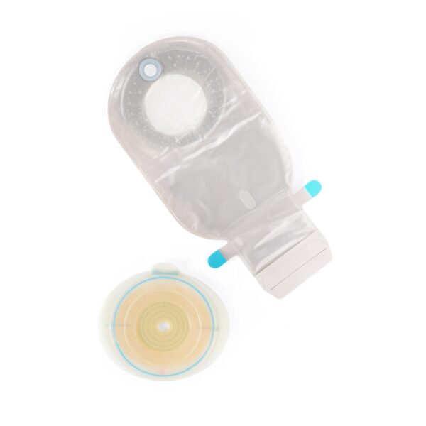 Ostomy Pouch SenSura® Mio Two-Piece System Maxi Length Flat, Trim to Fit 3/8 to 1-7/8 Inch Stoma Drainable