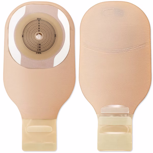 Ostomy Pouch Premier™ One-Piece System 12 Inch Length Flat, Trim to Fit 2-1/2 Inch Stoma Drainable