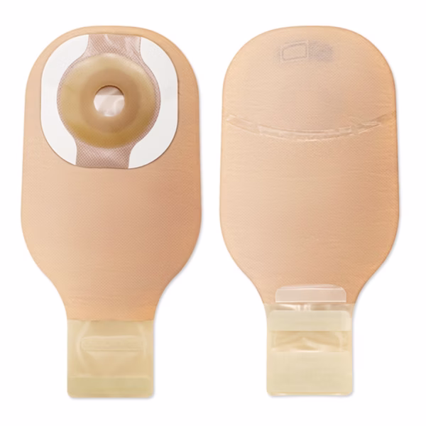 Ostomy Pouch Premier™ One-Piece System 12 Inch Length Flat, Pre-Cut 1 Inch Stoma Drainable