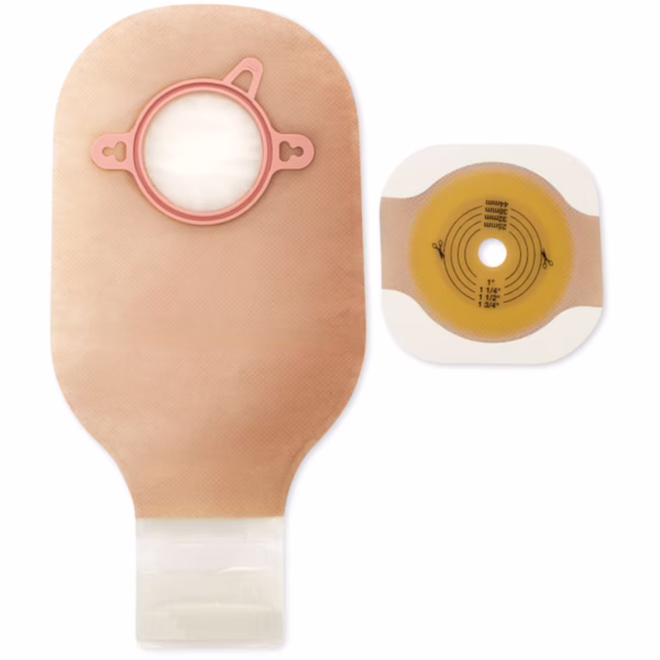 Ileostomy / Colostomy Pouch New Image™ Two-Piece System 12 Inch Length Flat, Trim to Fit Drainable