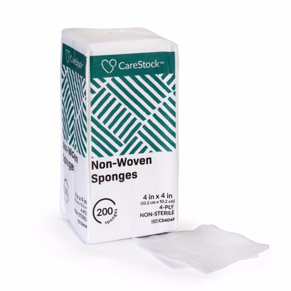 Gauze Sponge CareStock™ 4 X 4 Inch 4-Ply NonSterile 200 per Pack