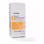 Gauze Sponge McKesson 4 X 4 Inch 12-Ply NonSterile 200 per Pack