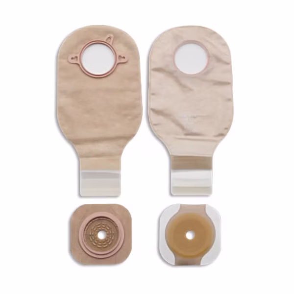 Ileostomy / Colostomy Pouch New Image™ Two-Piece System 12 Inch Length Flat, Trim To Fit Up to 1-3/4 Inch Stoma Drainable