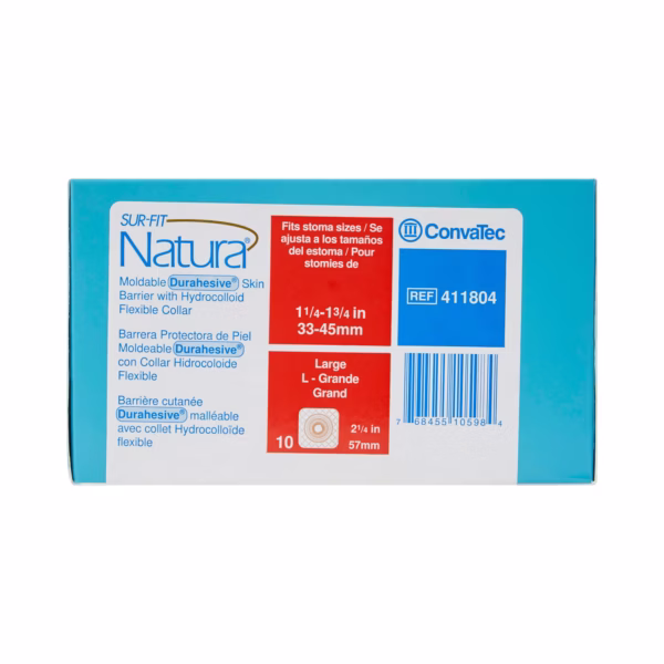Ostomy Barrier Sur-Fit Natura® Durahesive® Moldable, Extended Wear Durahesive® Adhesive 57 mm Flange SUR-FIT® Natura™ System Hydrocolloid 1-1/4 to 1-3/4 Inch Opening