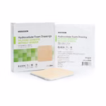 Foam Dressing McKesson 6 X 6 Inch Without Border Film Backing Silicone Gel Adhesive Square Sterile #4864